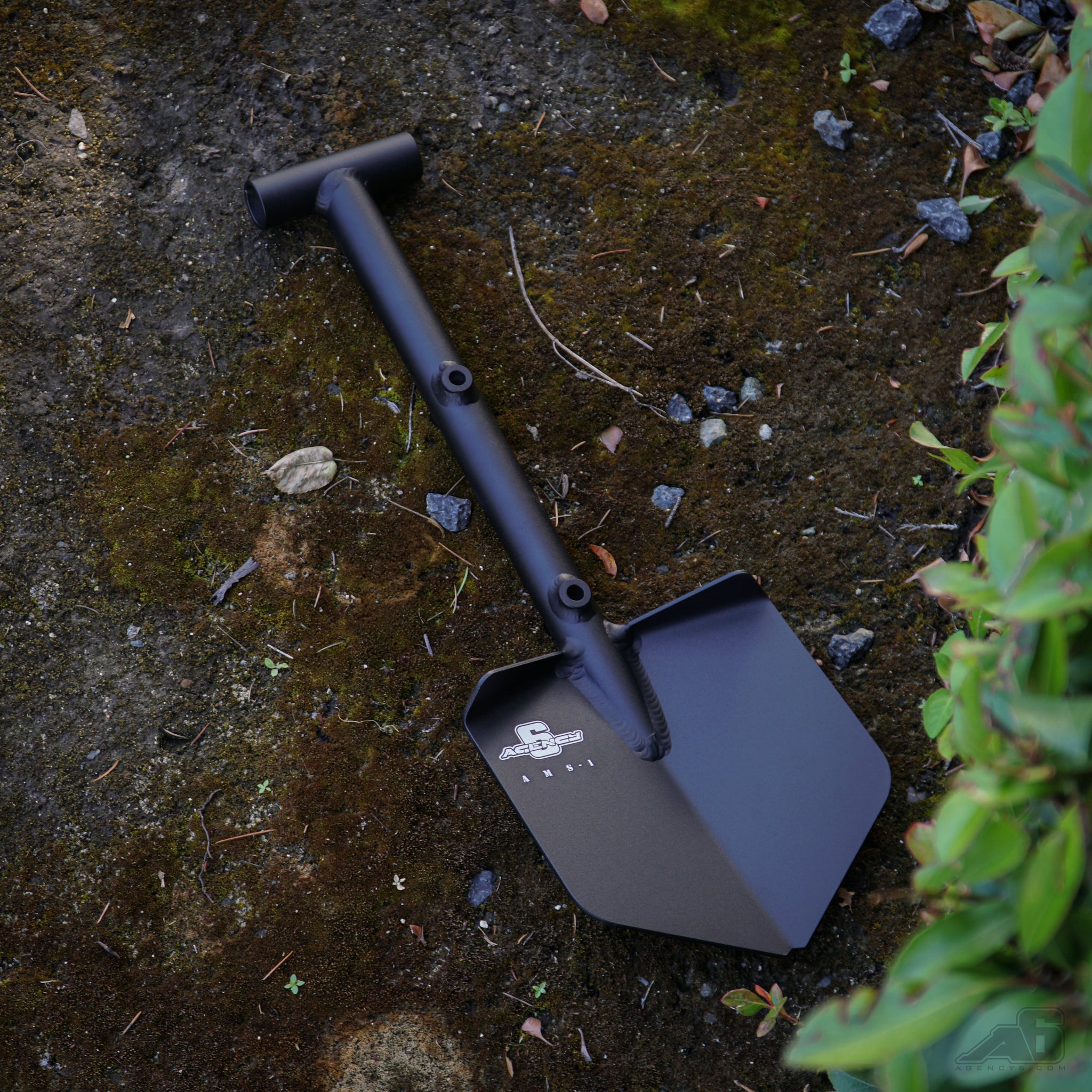 Compact Adventure Shovel – A6™ Black | Agency 6 - Agency6.com