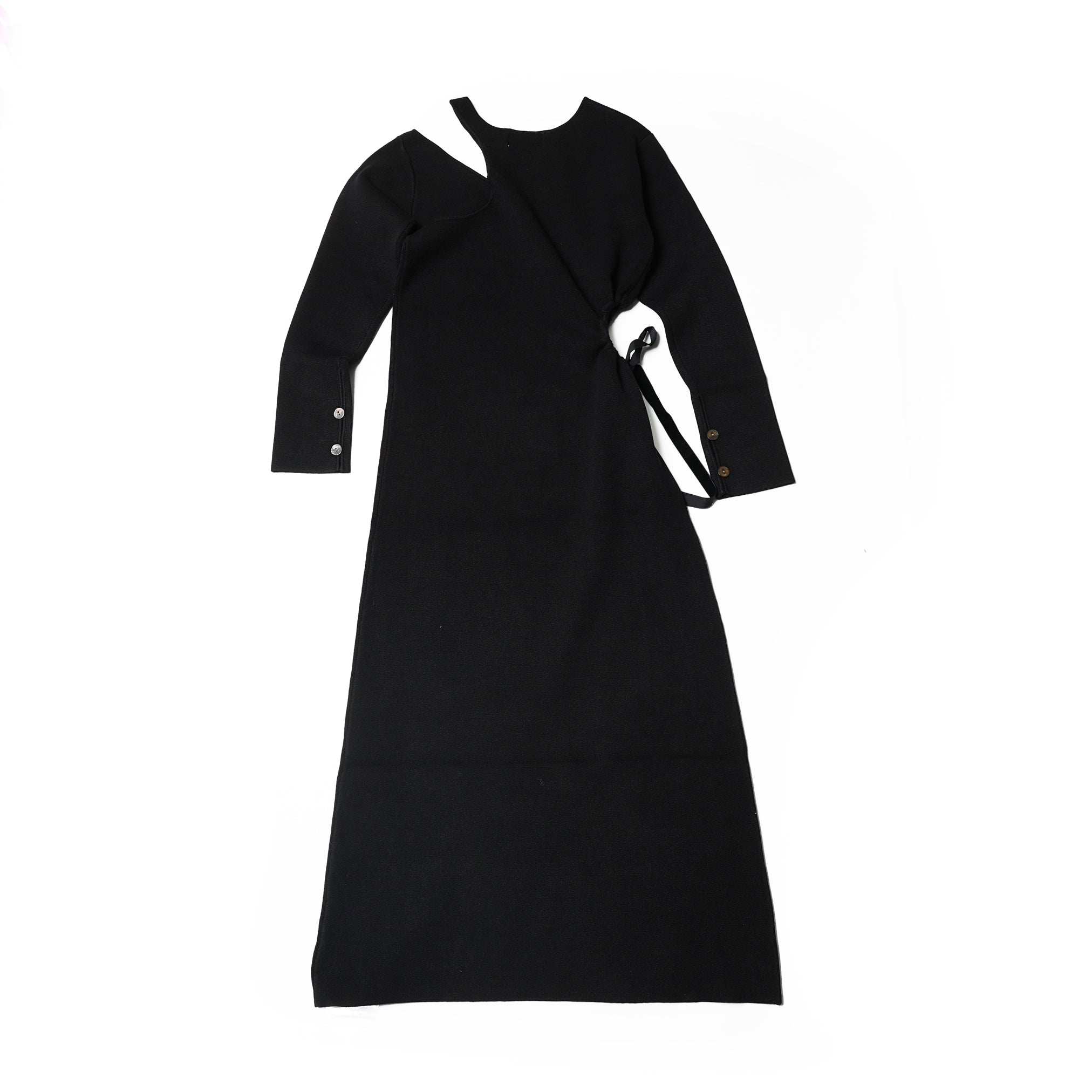 Art Knit Dress | Color:Black / Valencia Orange【AMBERGLEAM_