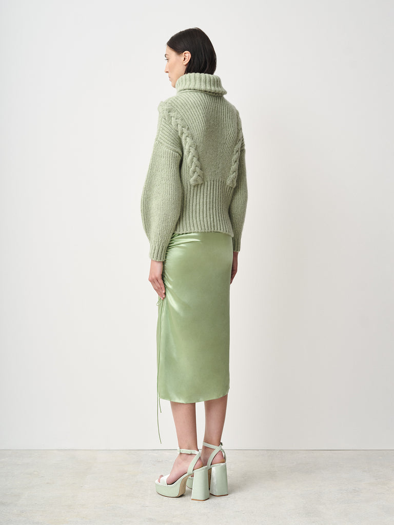 Cashmere Cable Knit Turtleneck Sweater – Alejandra Alonso Rojas