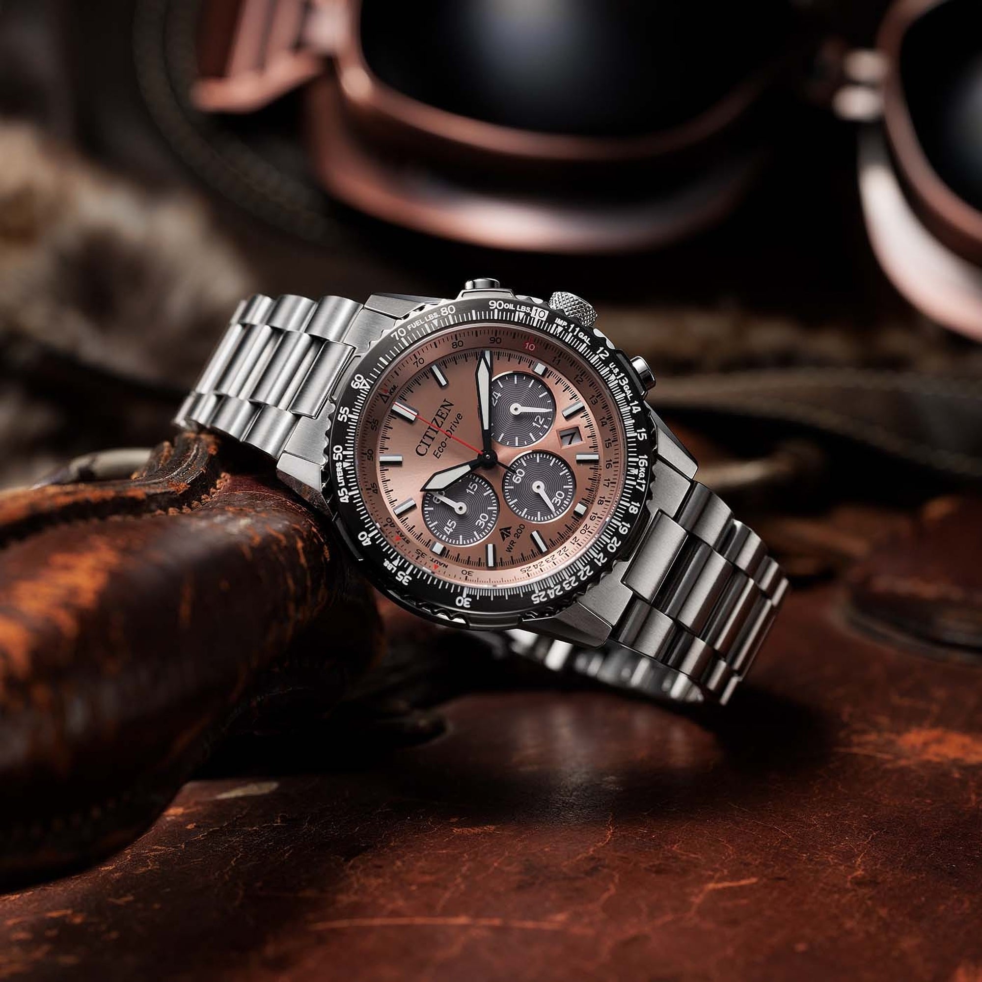 Citizen Eco-Drive Promaster Navihawk Salmon Dial Watch | CA4664
