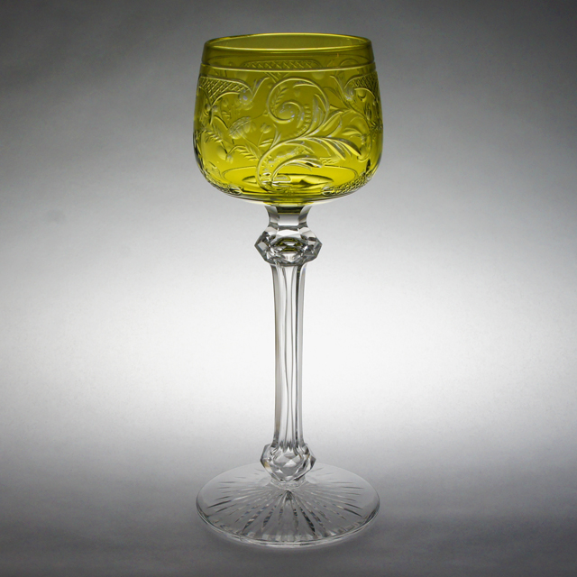 Baccarat バカラ ツァー グラス ワイングラス イエロー 27㎝ 箱付