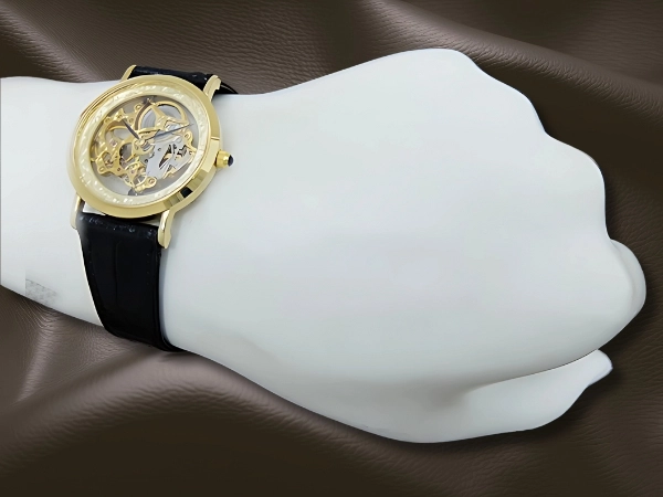 HB-0160| ウォルサム マキシム スケルトンウオッチ 金張り ラウンド