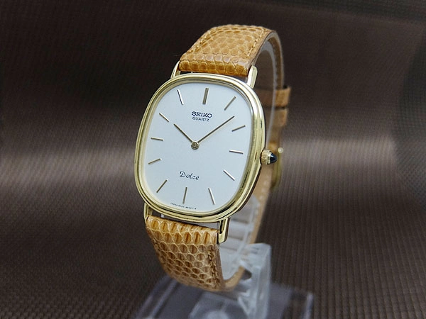 JA-2673| セイコー ドルチェ 6020-4040 14K.ST/SS オーバル シルバー
