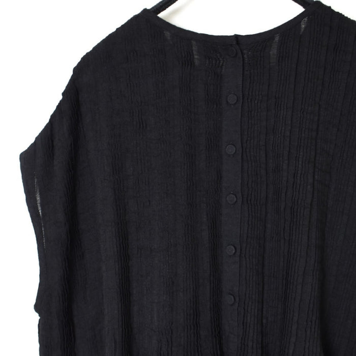 maison de soil | FRENCH SLEEVE DRESS WITH RANDOM PLEATS — ANTRY
