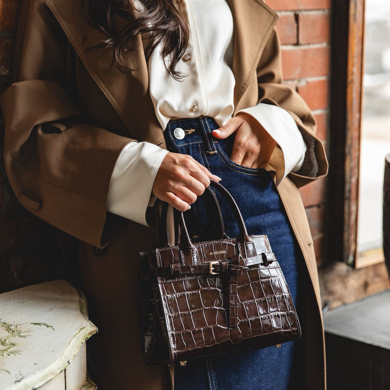 Mini Brera - Chocolate Croc – A. Soliani