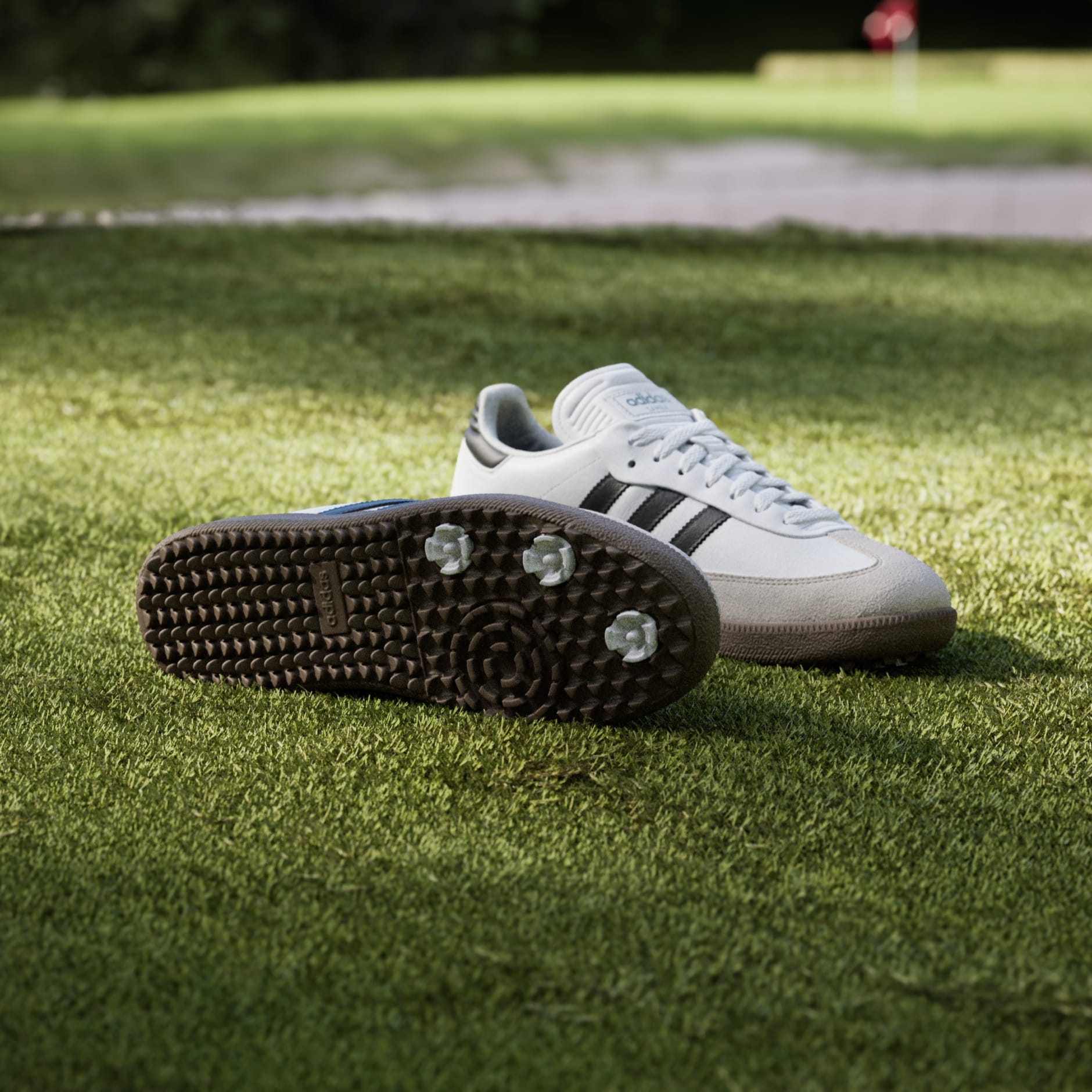 Shoes - Samba Spikeless Golf Shoes - White | adidas Oman
