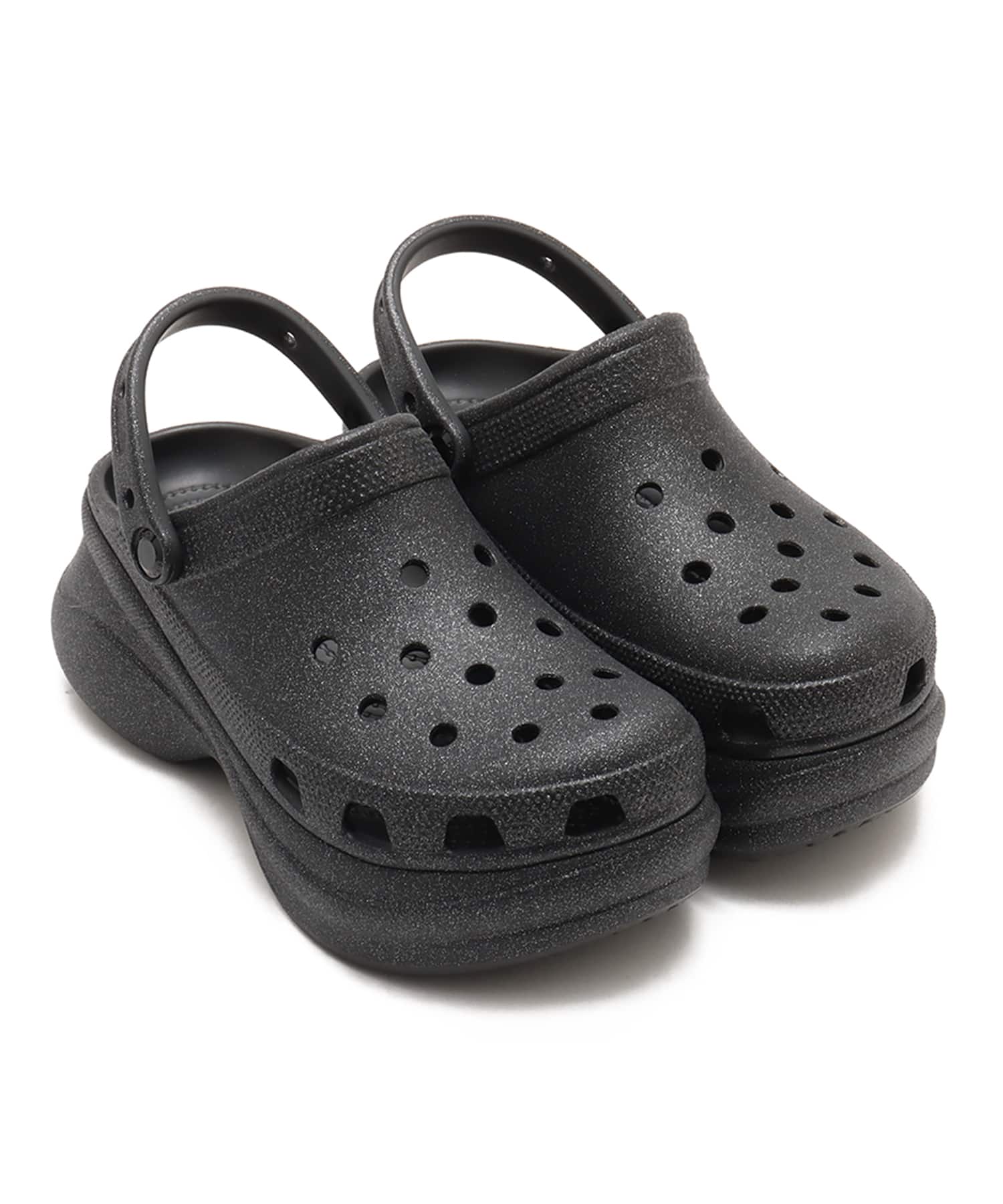 crocs Bae Glitter Clog Black（クロックス ベイ グリッター クロッグ