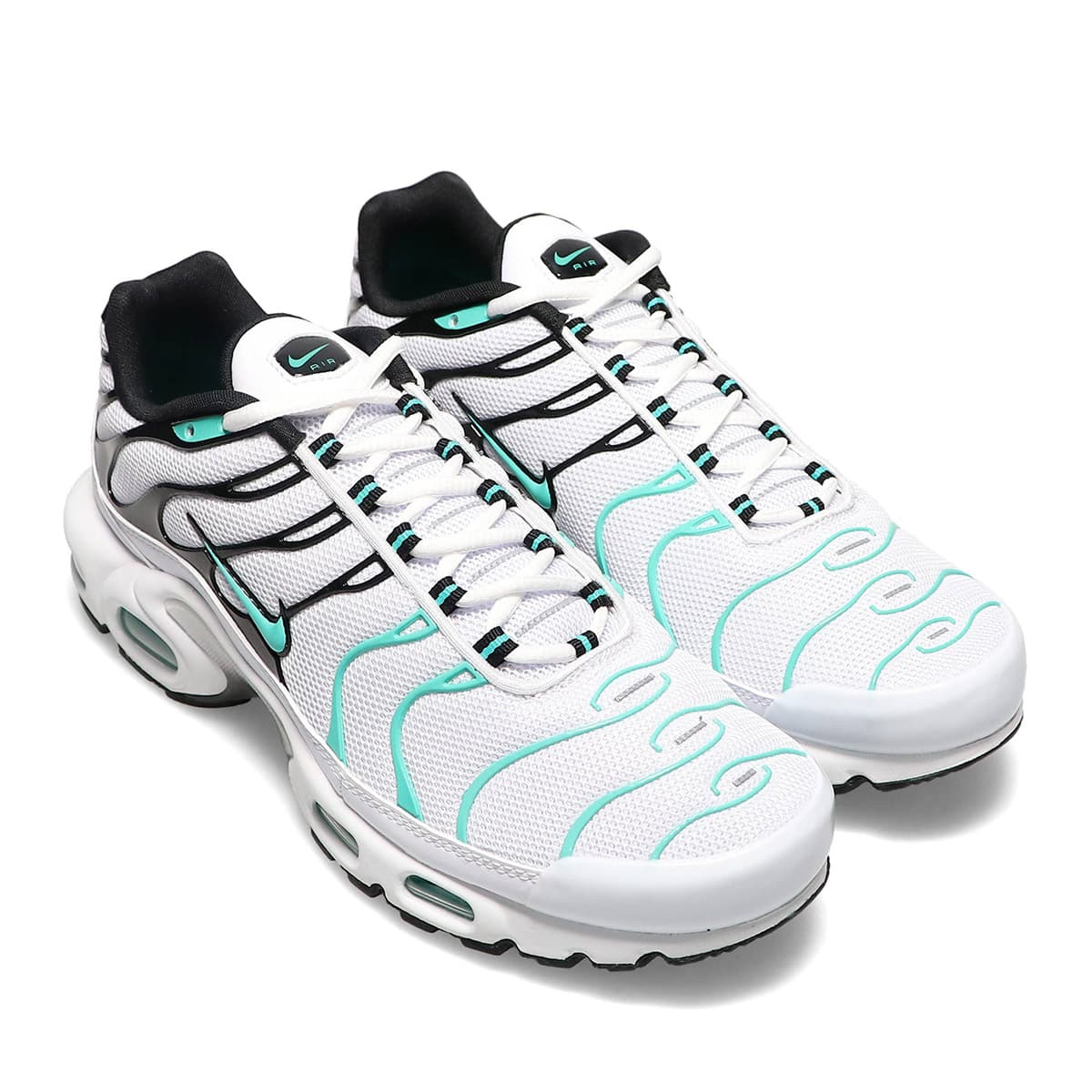 NIKE AIR MAX PLUS WHITE/HYPER JADE-BLACK-REFLECT SILVER 22SP-I