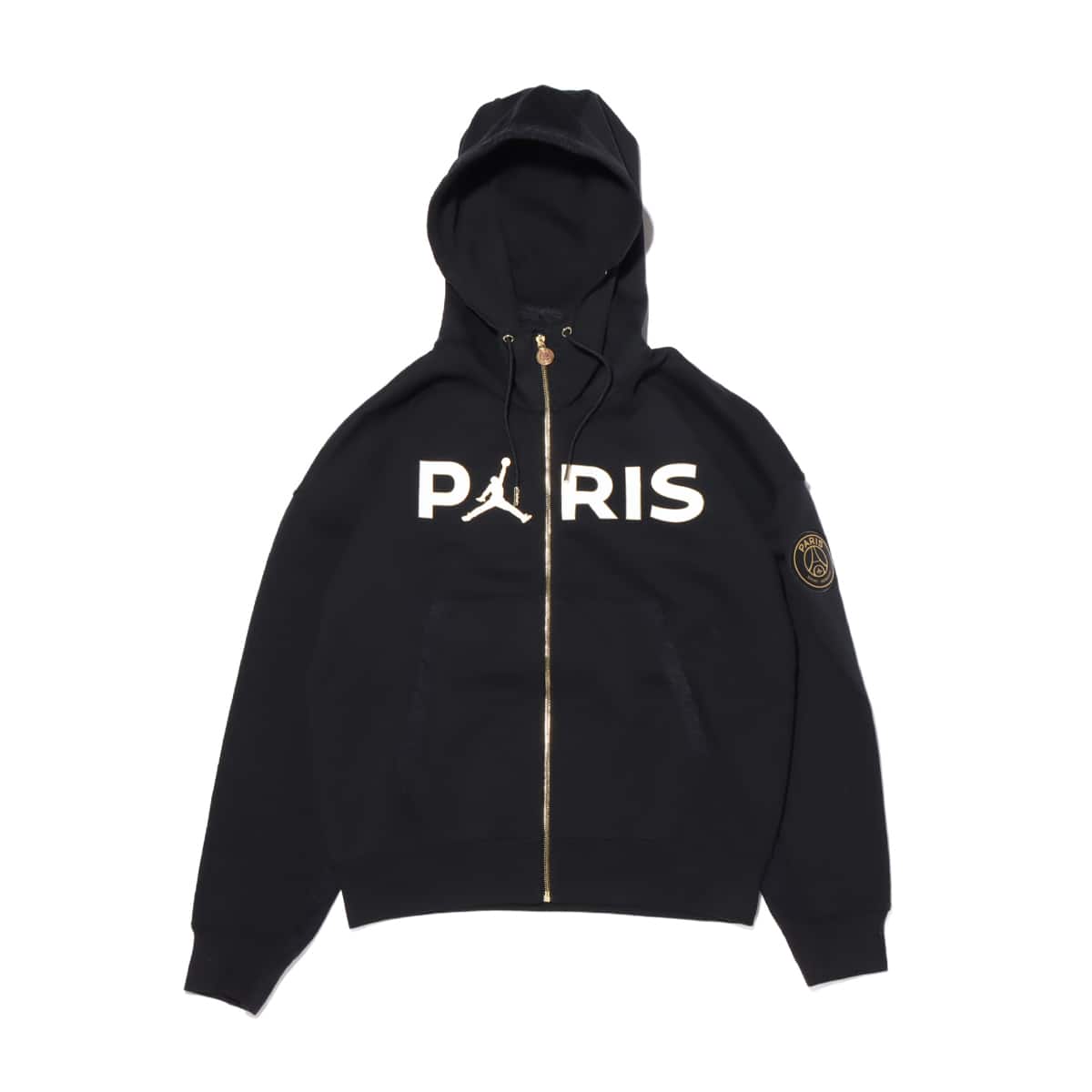 JORDAN BRAND AS M J PSG FLEECE TRAVEL FZ BLACK/BLACK/METALLIC GOLD