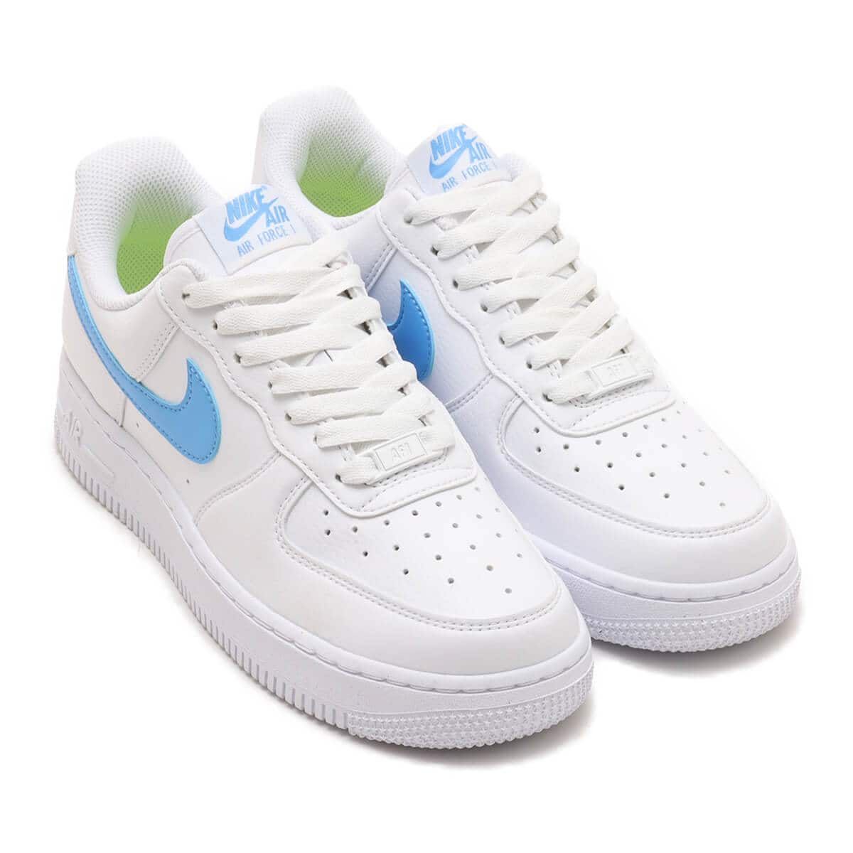 NIKE WMNS AIR FORCE 1 '07 NN WHITE/UNIVERSITY BLUE-WHITE-VOLT