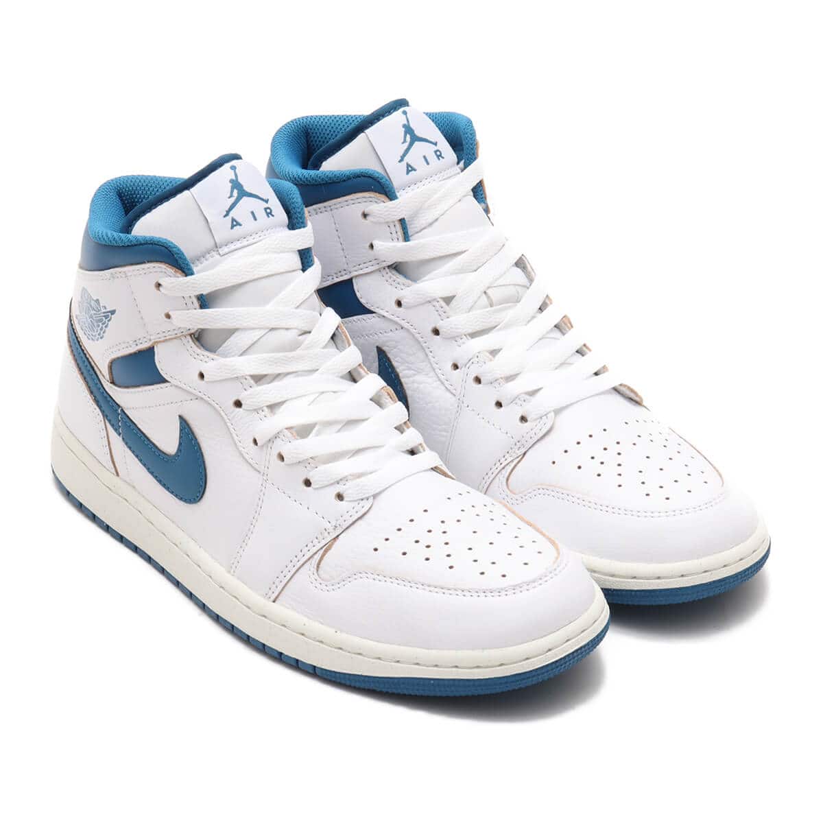 JORDAN BRAND AIR JORDAN 1 MID SE WHITE/INDUSTRIAL BLUE-SAIL