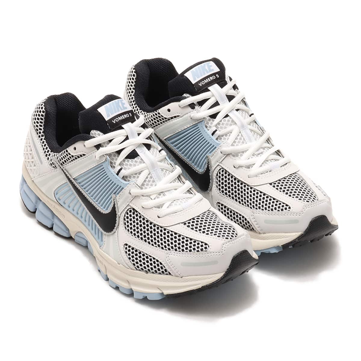 NIKE W ZOOM VOMERO 5 PLATINUM TINT/BLACK-LT ARMORY BLUE（ナイキ