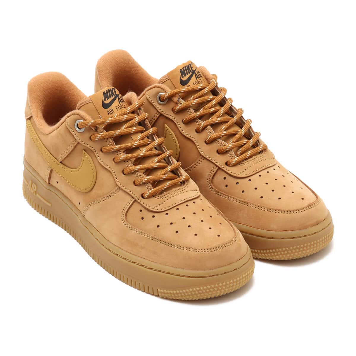NIKE W AIR FORCE 1 '07 WB FLAX/WHEAT-GUM LIGHT BROWN-BLACK
