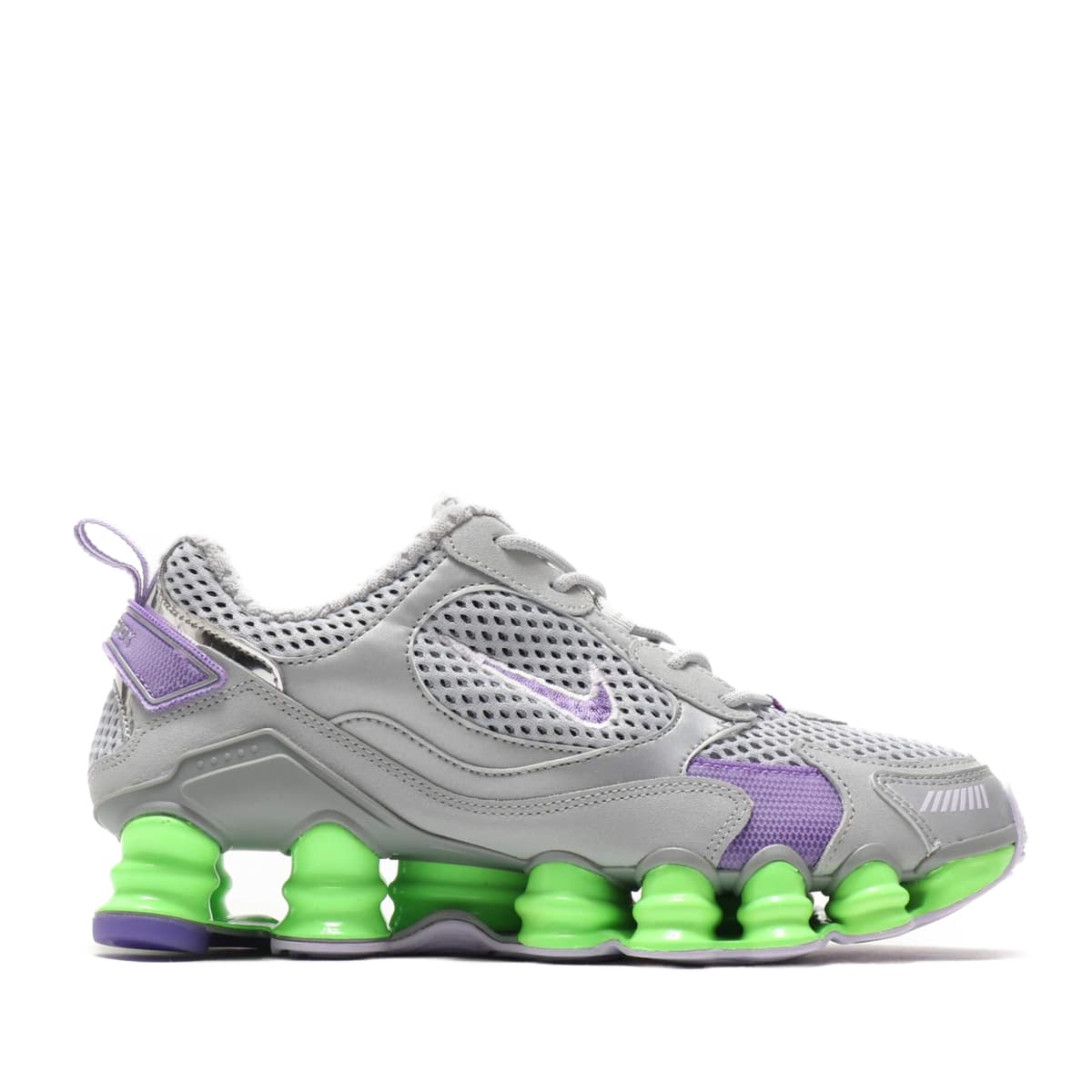 NIKE W SHOX TL NOVA SP MTLC PLATINUM/METALLIC SILVER-LIME BLAST