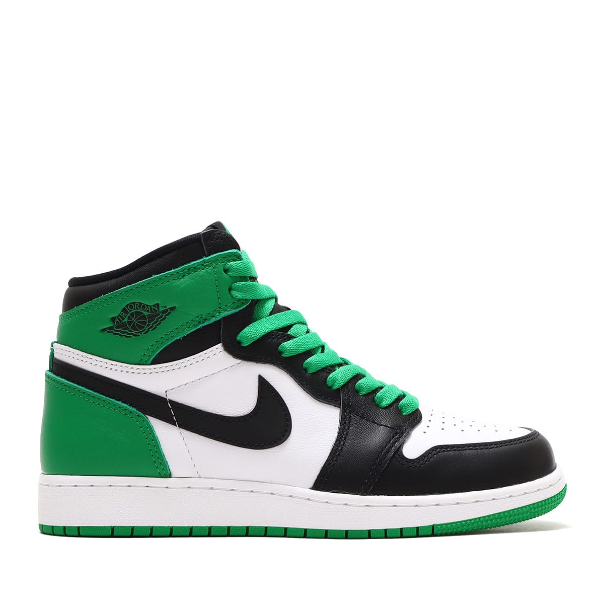 JORDAN BRAND AIR JORDAN 1 RETRO HIGH OG BLACK/LUCKY GREEN-WHITE