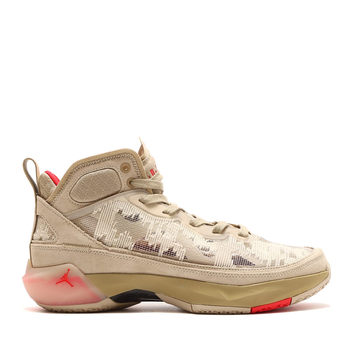 JORDAN BRAND AIR JORDAN XXXVII PRM PF RATTAN/SIREN RED-LIMESTONE