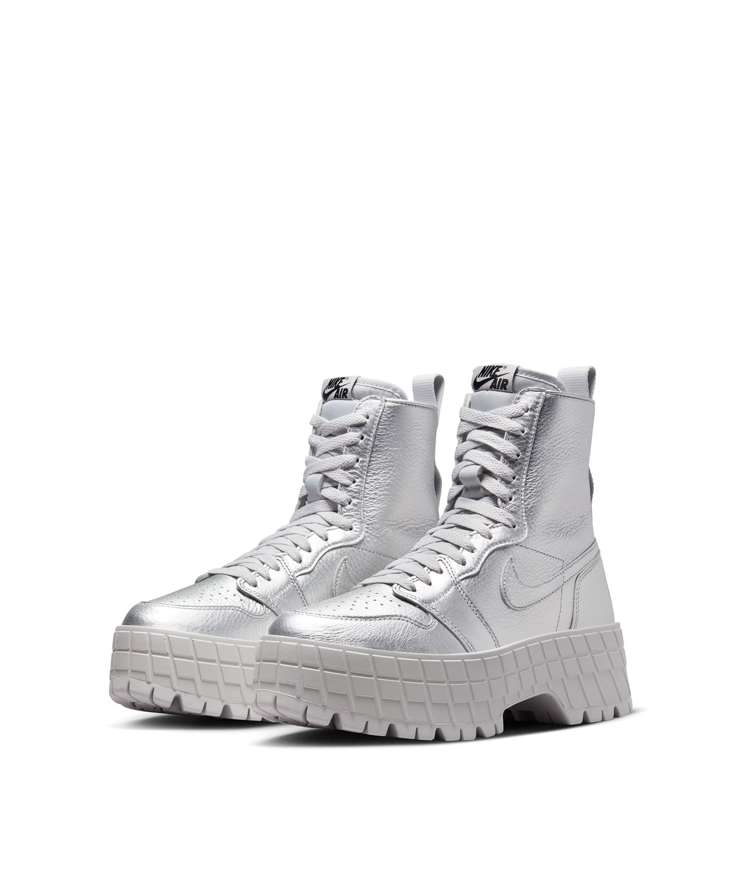 JORDAN BRAND WMNS AIR JORDAN 1 BROOKLYN METALLIC SILVER/NEUTRAL