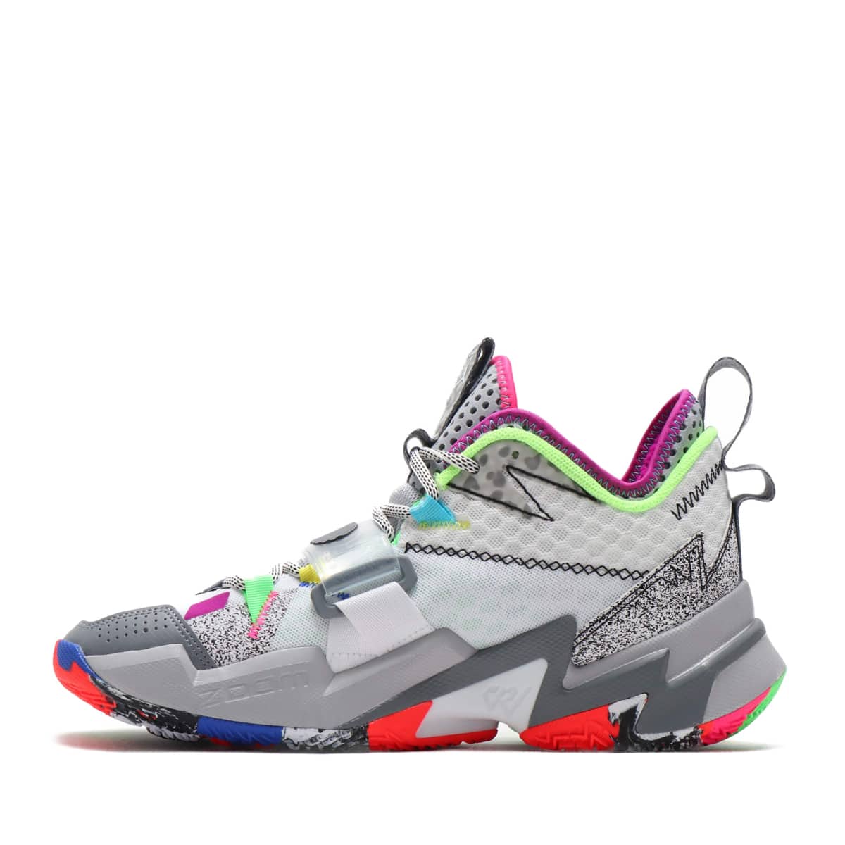 JORDAN BRAND JORDAN WHY NOT ZER0.3 PF WHITE/WHITE-COOL GREY-WOLF