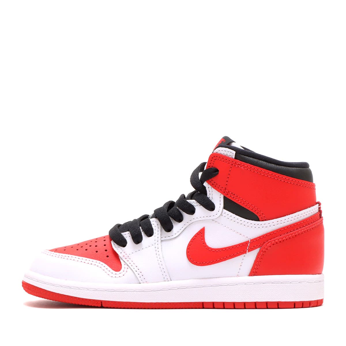 JORDAN BRAND JORDAN 1 RETRO HIGH OG (PS) WHITE/UNIVERSITY RED