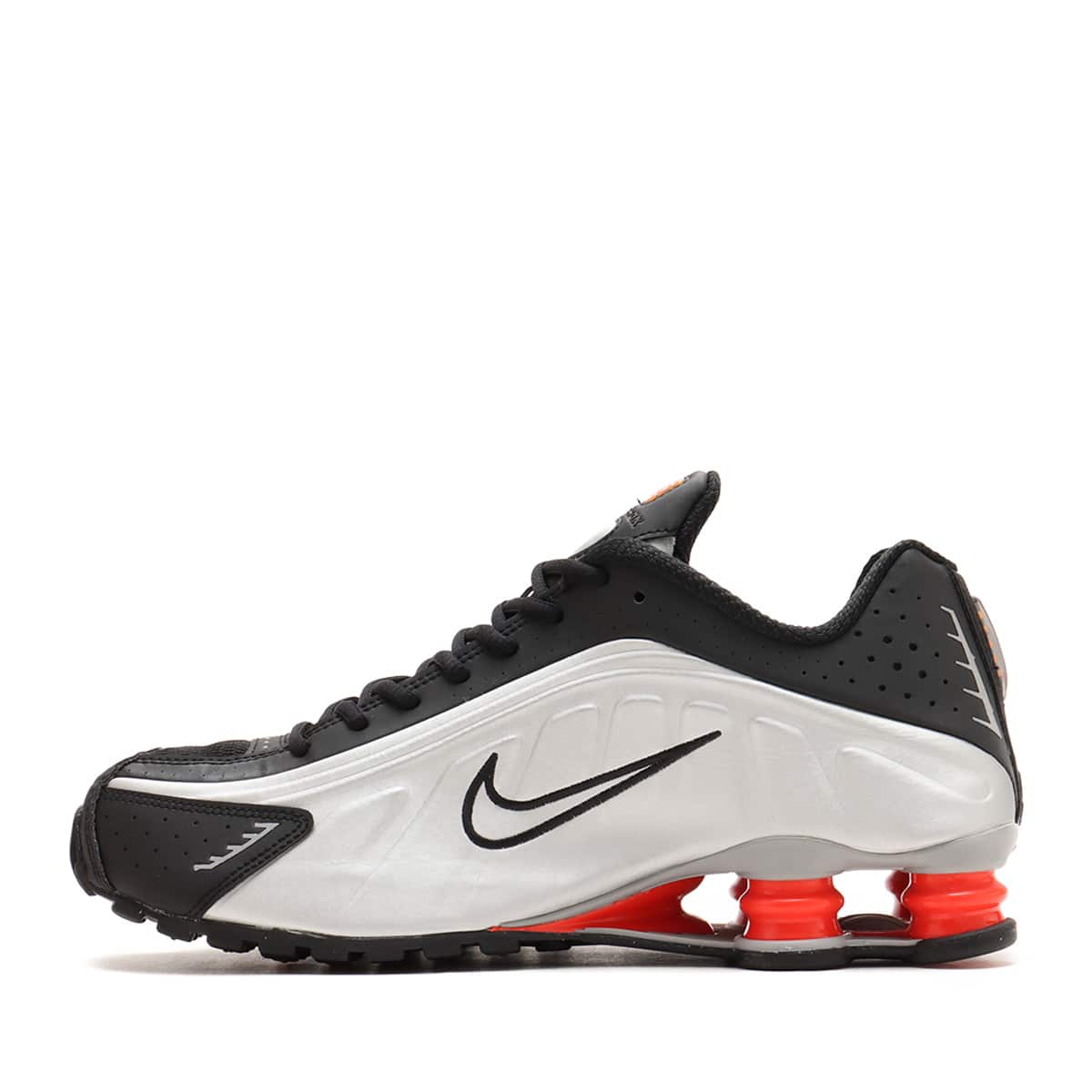 NIKE SHOX R4 BLACK/METALLIC SILVER-MAX ORANGE（ナイキ ショックス