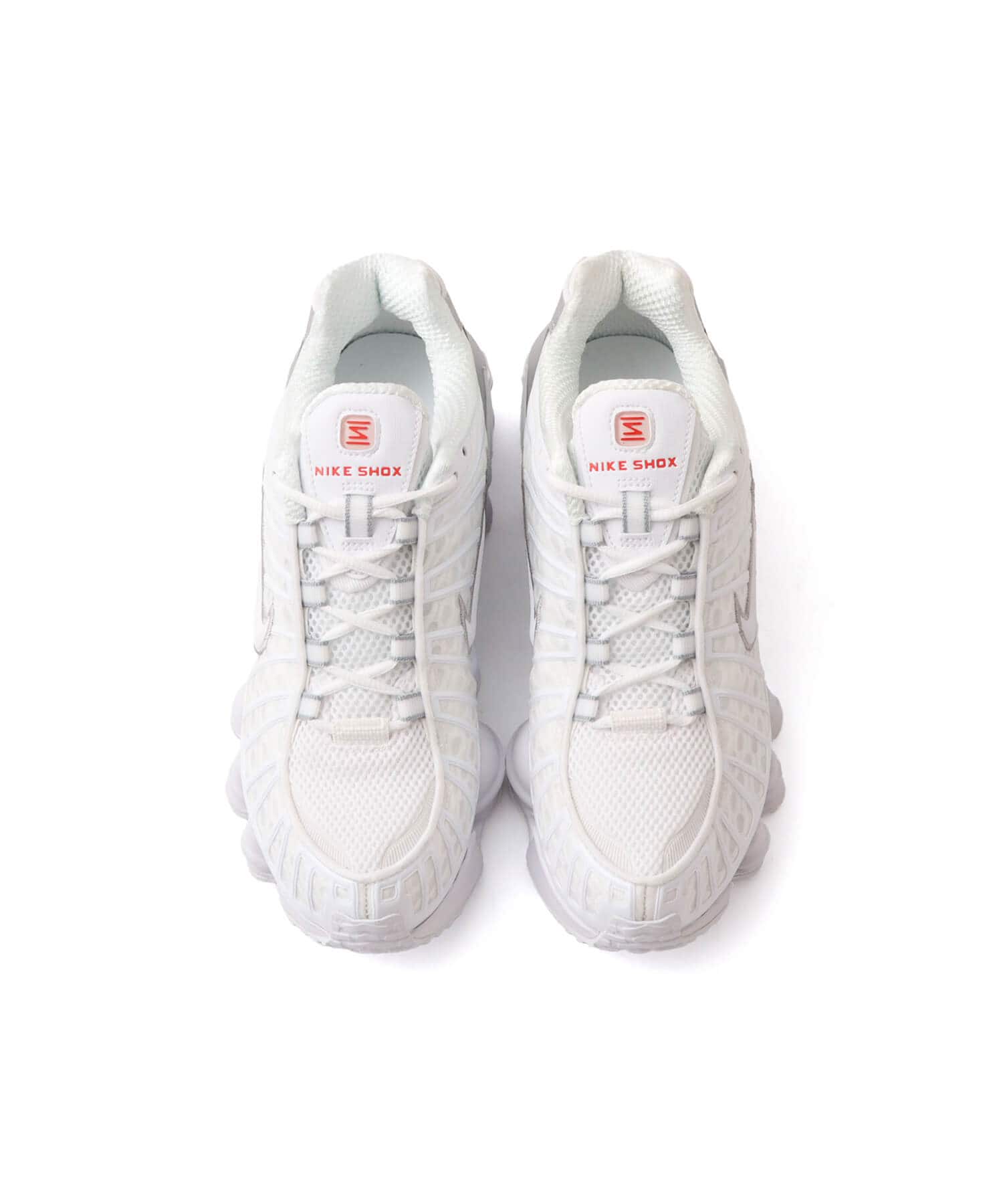 NIKE SHOX TL WHITE/WHITE-METALLIC SILVER-MAX ORANGE（ナイキ