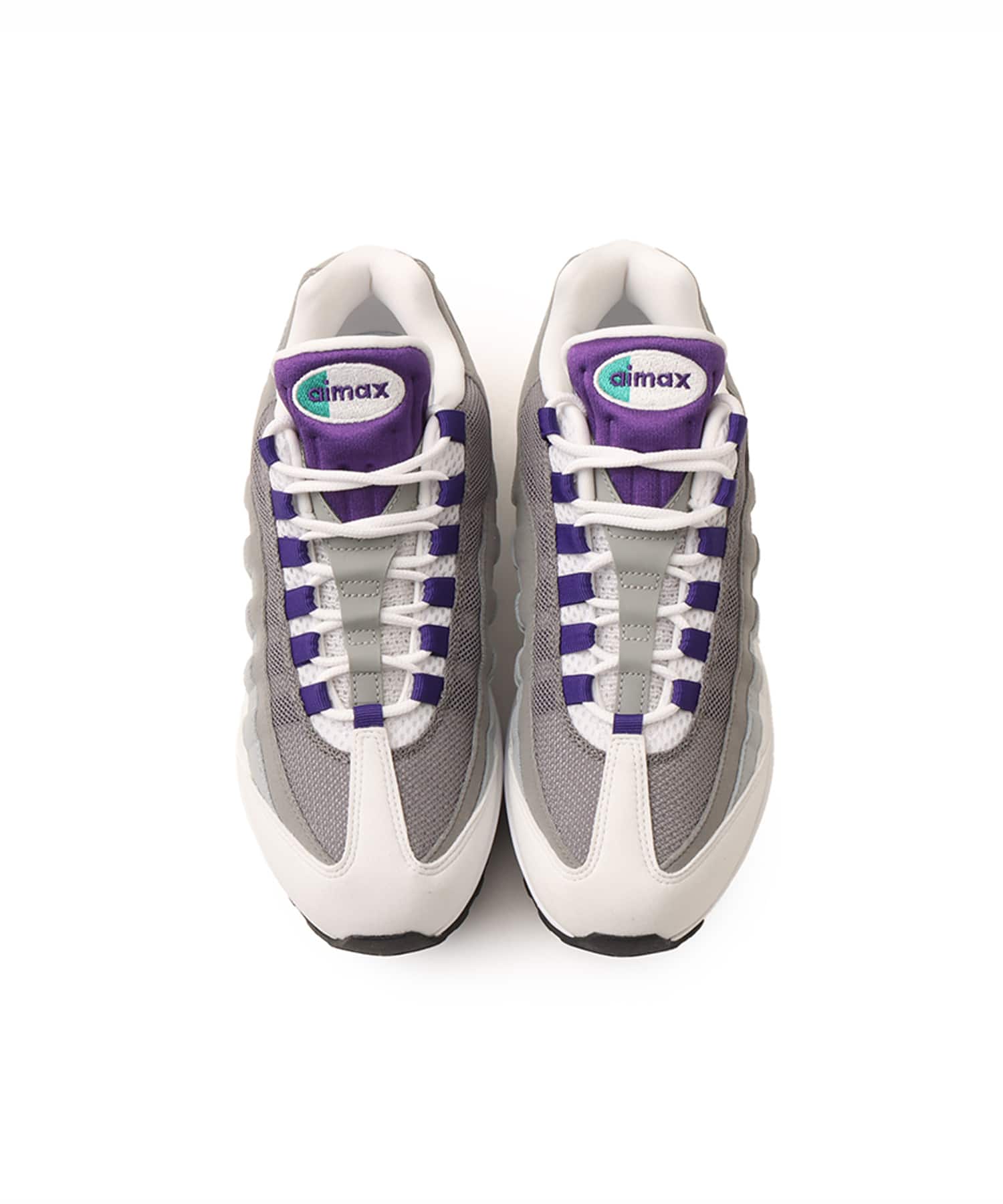 NIKE W AIR MAX 95 BIG BUBBLE WHITE/COURT PURPLE-EMERALD GREEN