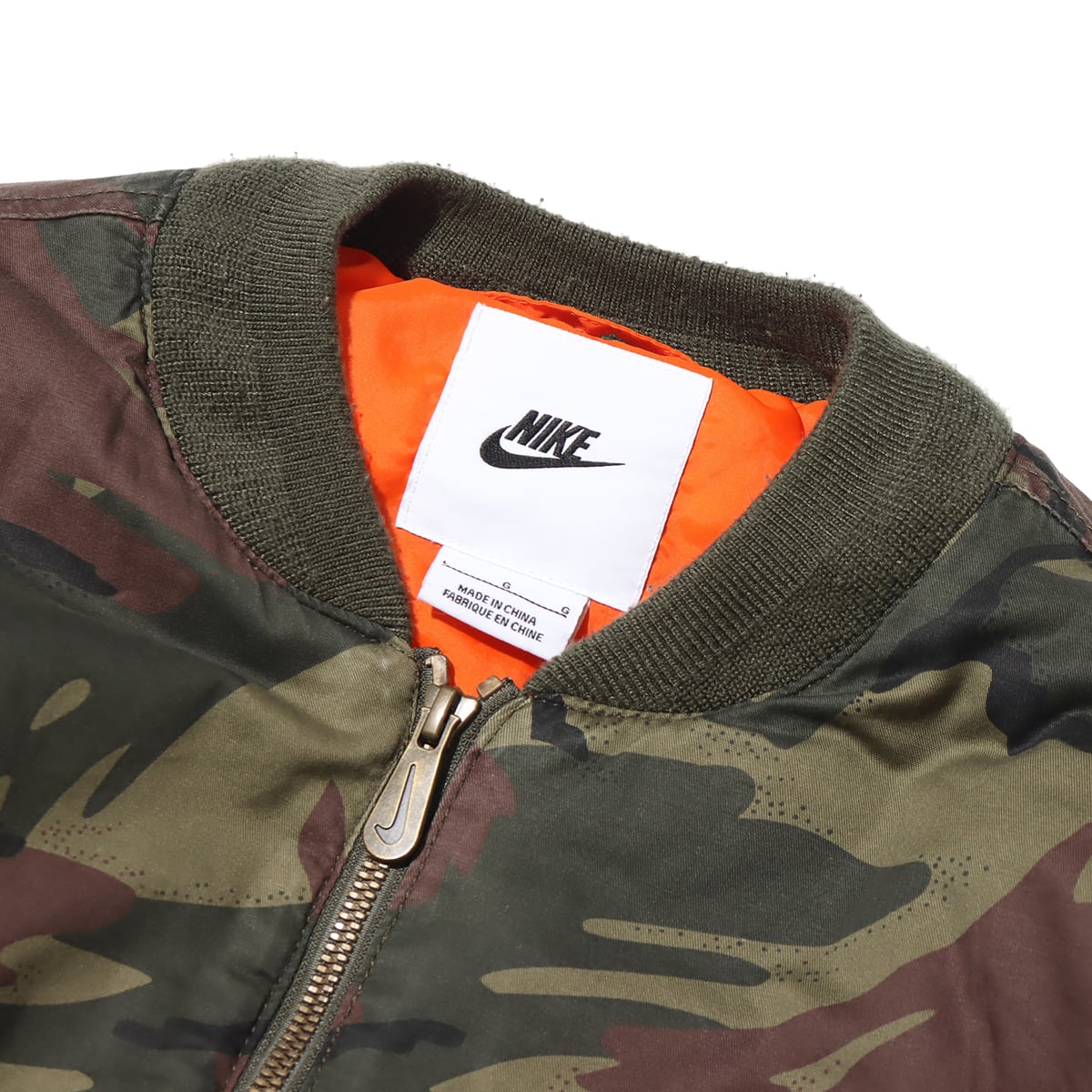 NIKE AS M NL MA1 FLIGHT WVN JKT CAM MEDIUM OLIVE/BLACK 23HO-I