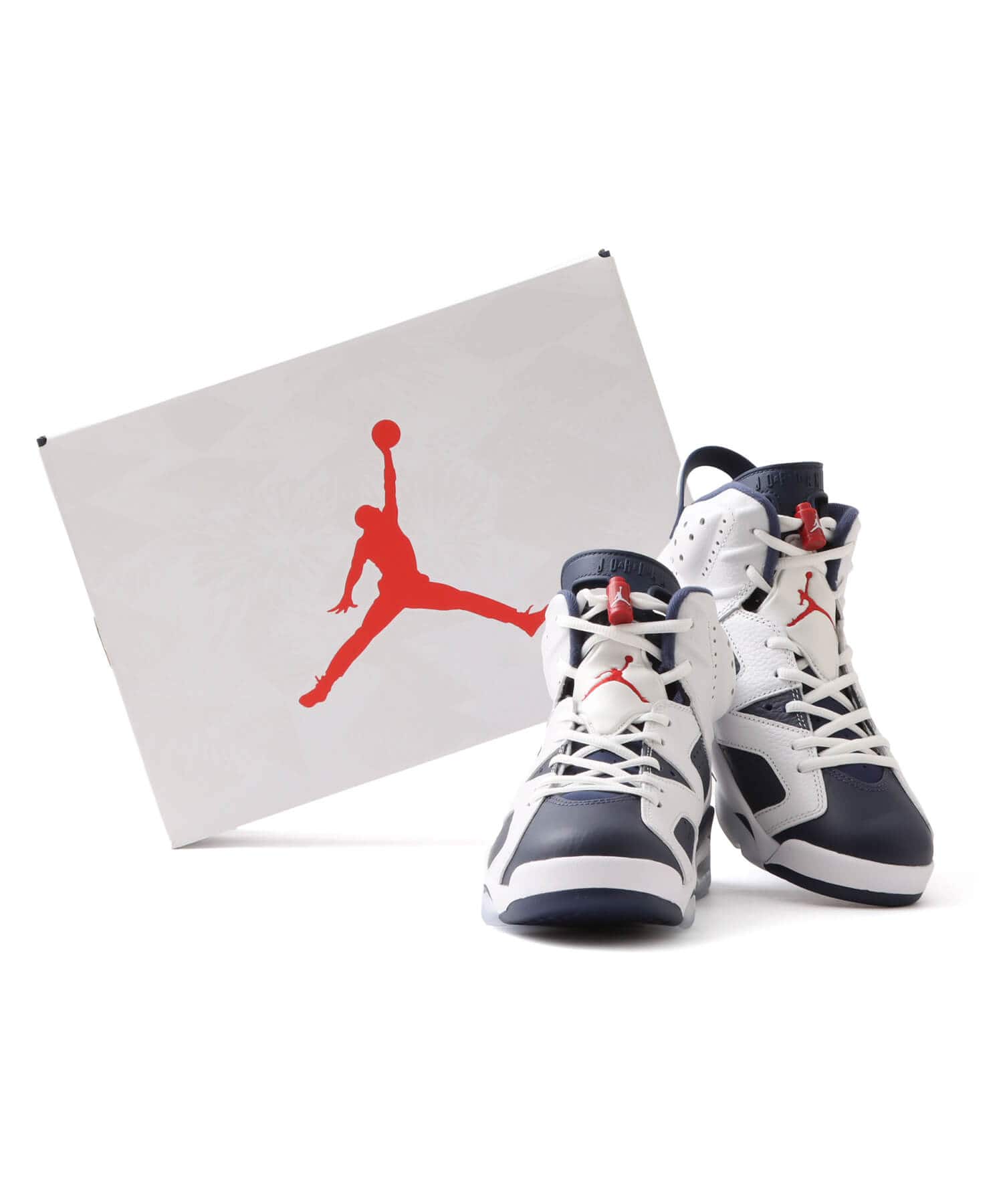 JORDAN BRAND AIR JORDAN 6 RETRO WHITE/VARSITY RED-MIDNIGHT NAVY