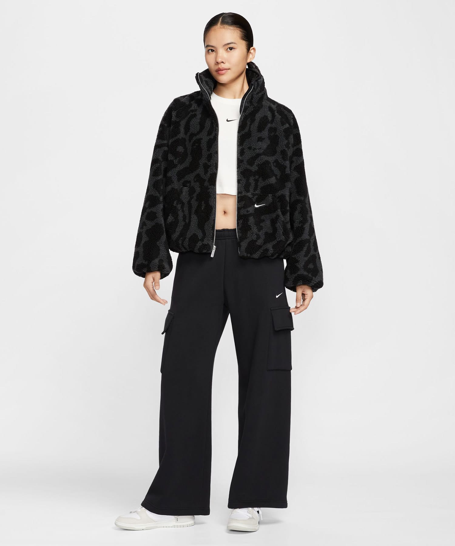 NIKE AS W NSW STREET SHERPA JKT BLACK/BLACK/SAIL（ナイキ