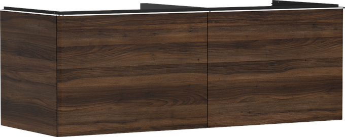 hansgrohe Furniture: Xelu Q, Vanity unit Dark Walnut 1360/550 with