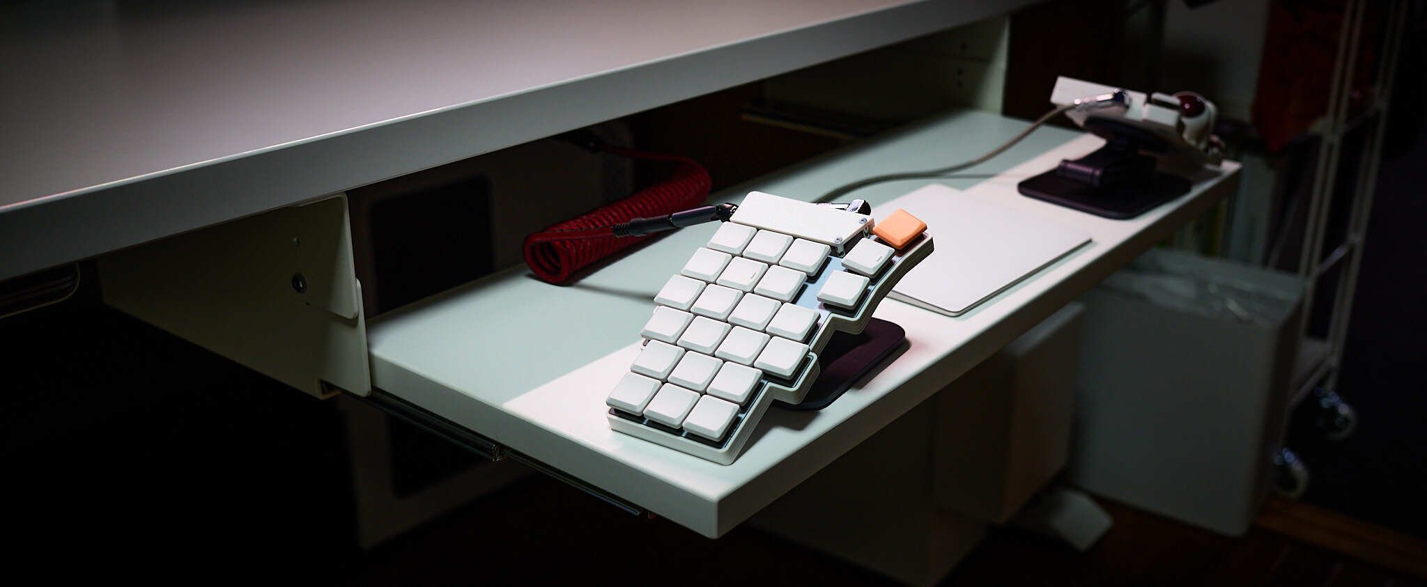 PREDUCTS キーボードトレイ 60cm ホワイト プレダクツ Keyboard Tray