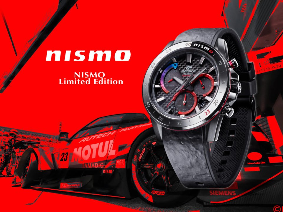 カシオ 「日産/NISMO」のチームカラーを配した“EDIFICE”の限定モデルを