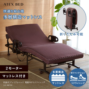 収納式 プレミアムベッド 電動WFリクライニング（2モーター） AX-BE735