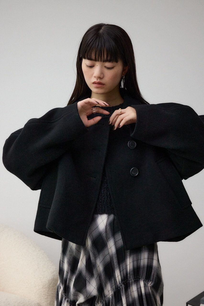 コクーンスリーブショートコート｜WOMEN｜250HAM30-036I｜AZUL BY