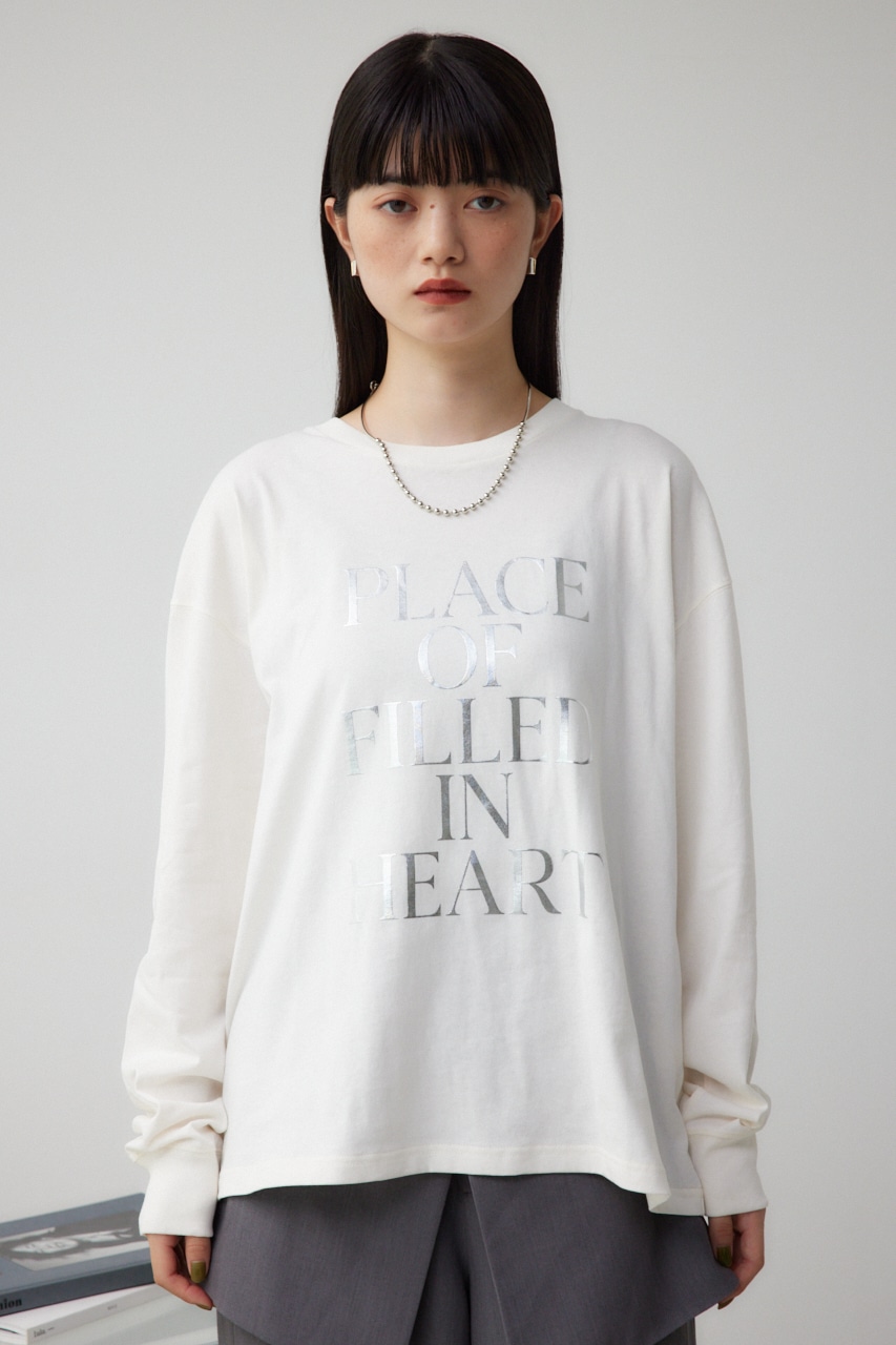 ハクプリントロングスリーブTシャツ｜WOMEN｜250HAT90-505I｜AZUL BY