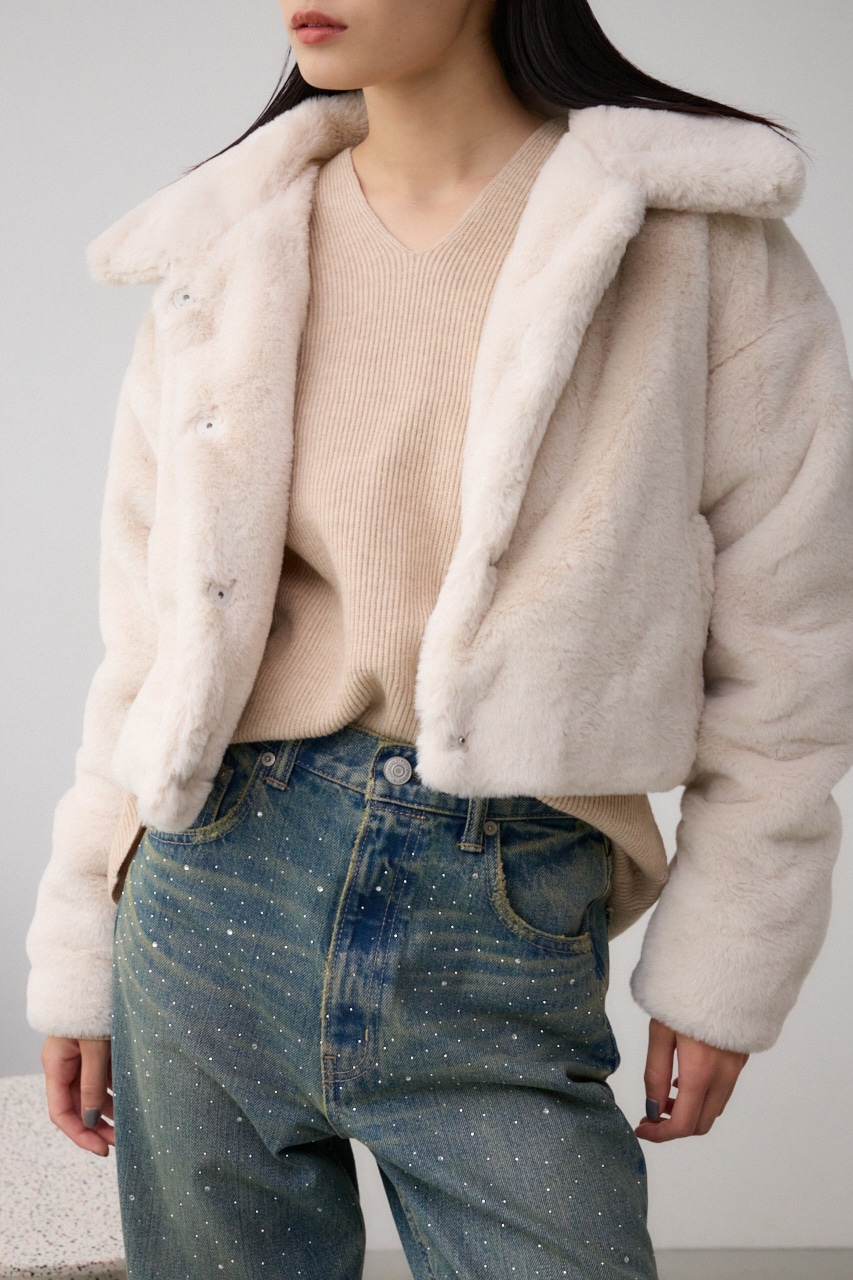ファーショートコート｜WOMEN｜250HAC30-565I｜AZUL BY MOUSSY