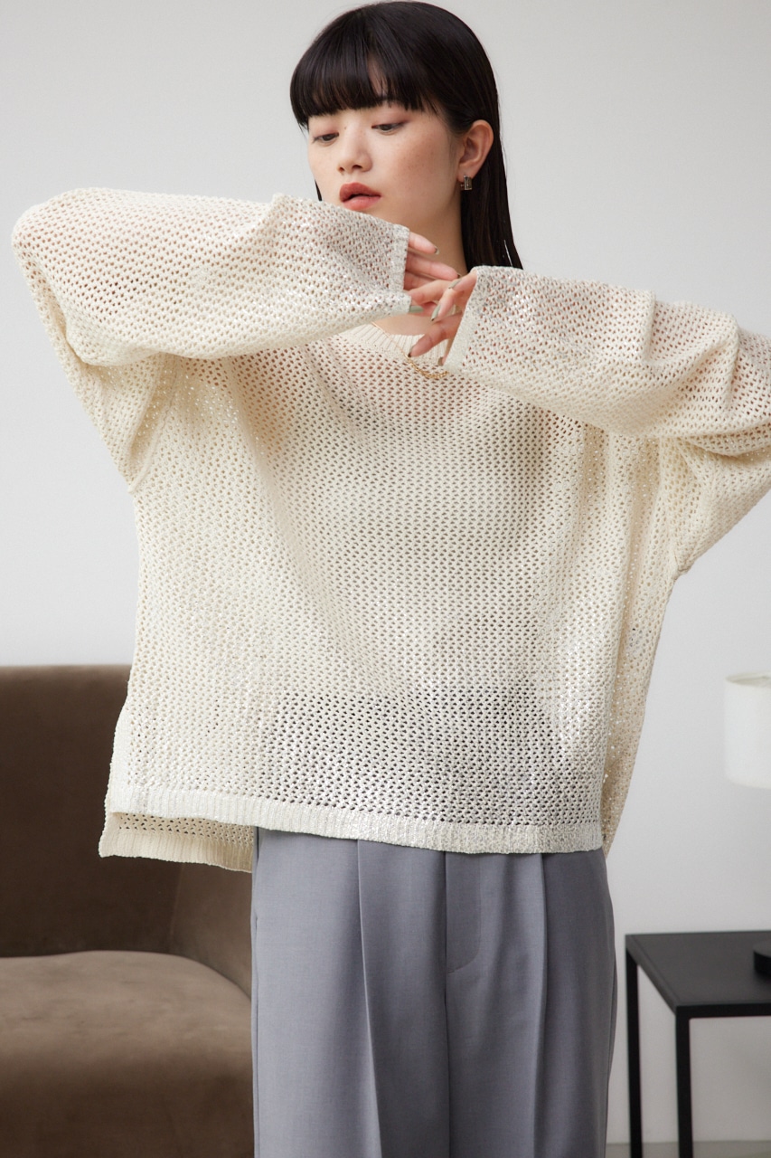 ハクプリントメッシュニット｜WOMEN｜250HAG70-300H｜AZUL BY MOUSSY