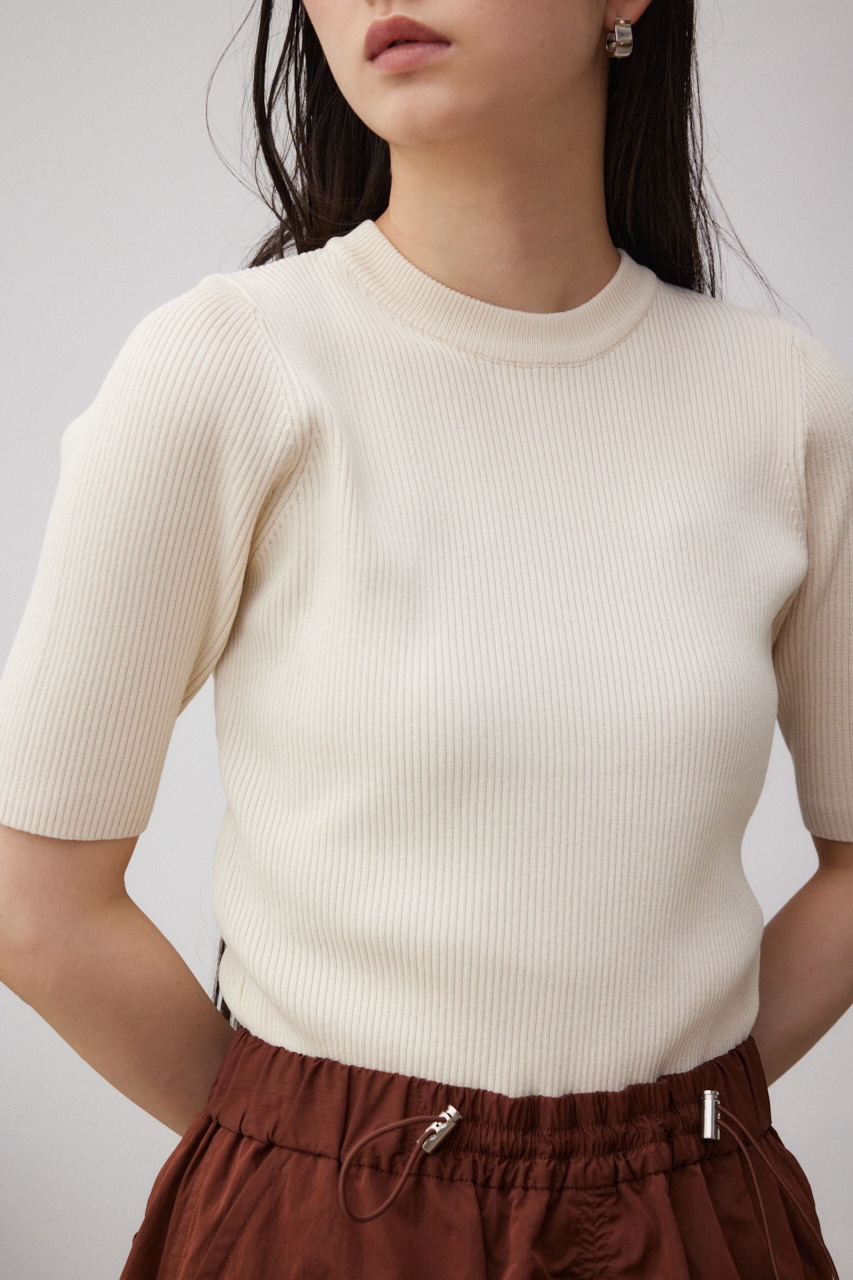 ハーフスリーブクルーネックリブトップス｜WOMEN｜250HSM70-231D｜AZUL