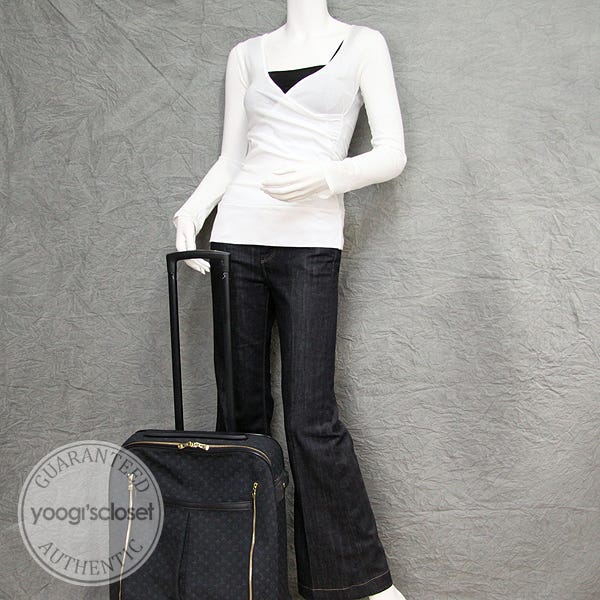 Louis Vuitton Blue Monogram Mini Lin Annette Suitcase | Yoogi's Closet