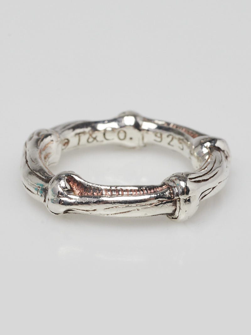 Tiffany & Co. Sterling Silver Bamboo Ring Size 4.75 | Yoogi's Closet