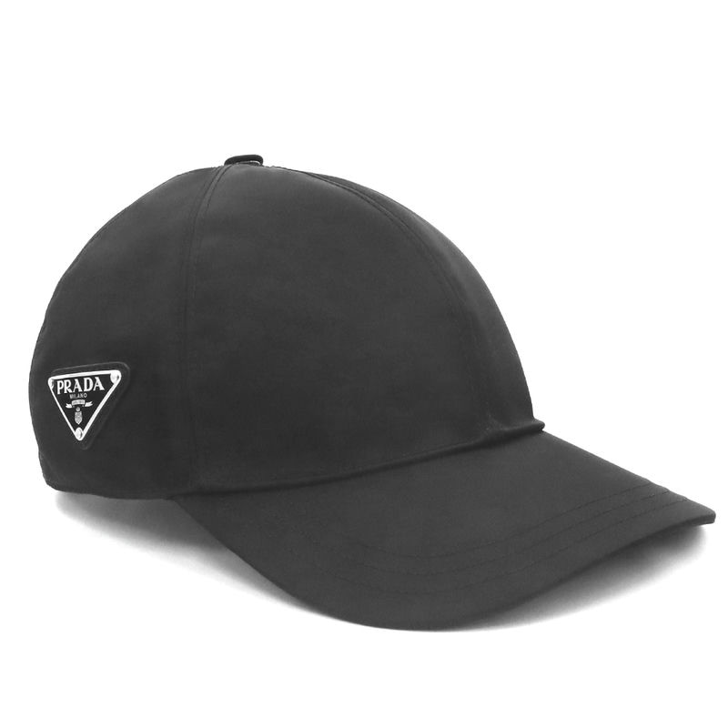 Brandol / PRADA プラダ 帽子 サイド 三角ロゴ ベースボールキャップ S