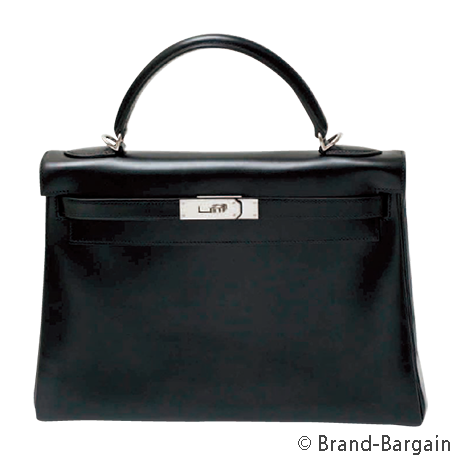 HERMES(エルメス)/ケリー25（内縫い）/ボックスカーフ×ブラックの買取
