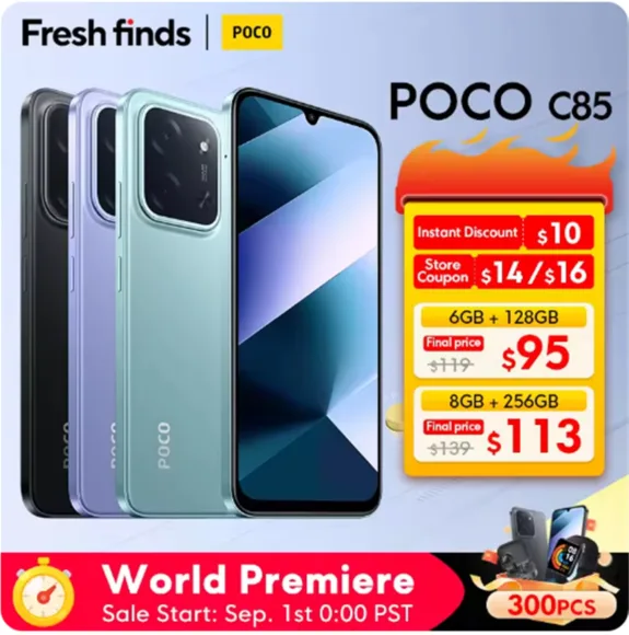 Xiaomiスマホ発売直後から95ドル! 超絶コスパ「POCO C85」発売と同時に