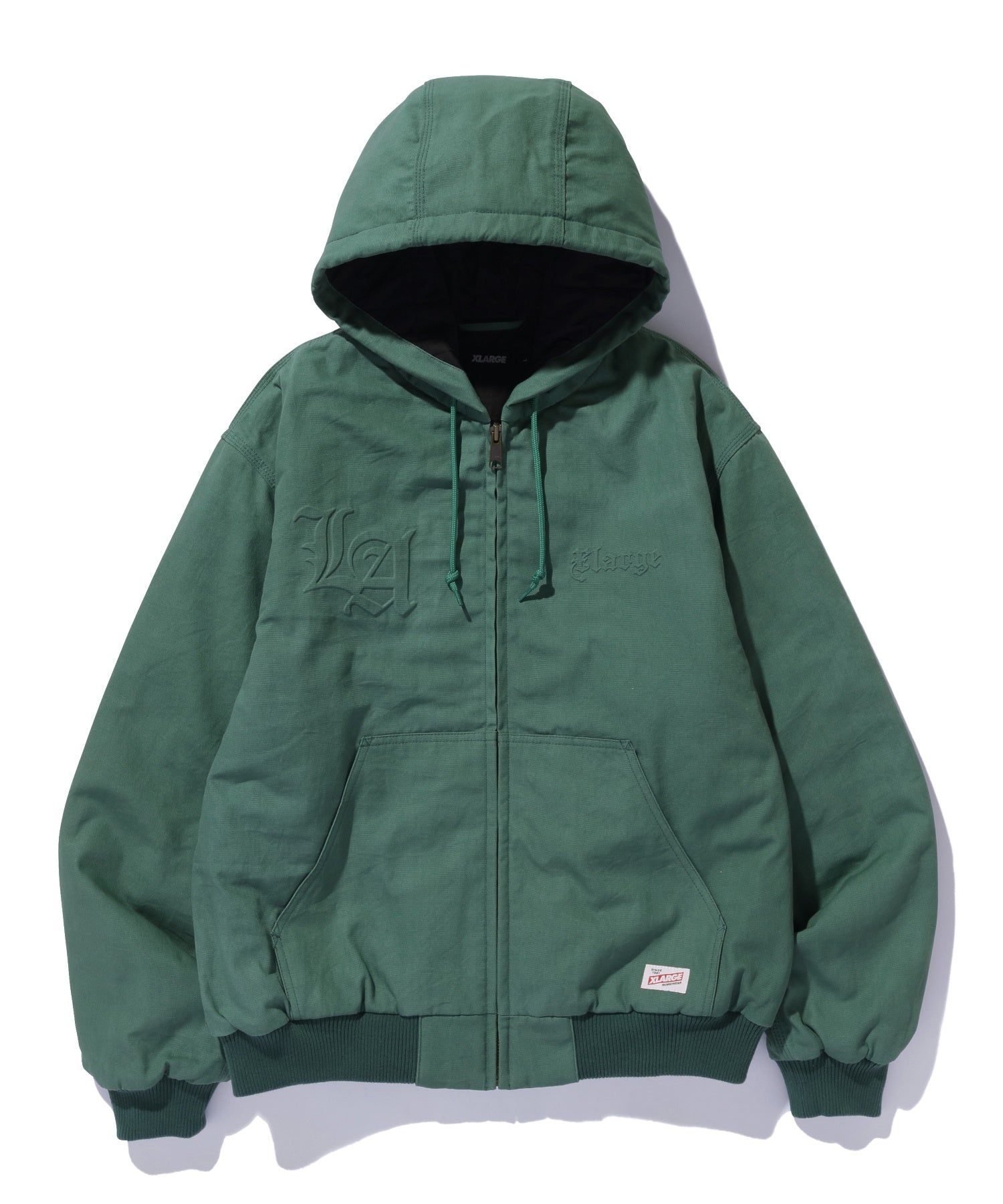EMBOSSED OLD ENGLISH HOODED WORK JACKET – calif（カリフ）公式サイト