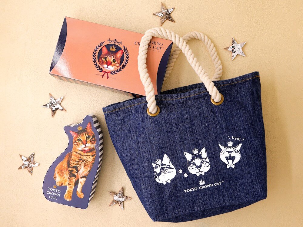 猫のデニムバッグとお菓子がセットに！ねこスイーツブランド「TOKYO