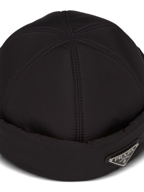 Prada Re-Nylon Padded Beanie | Black | FARFETCH