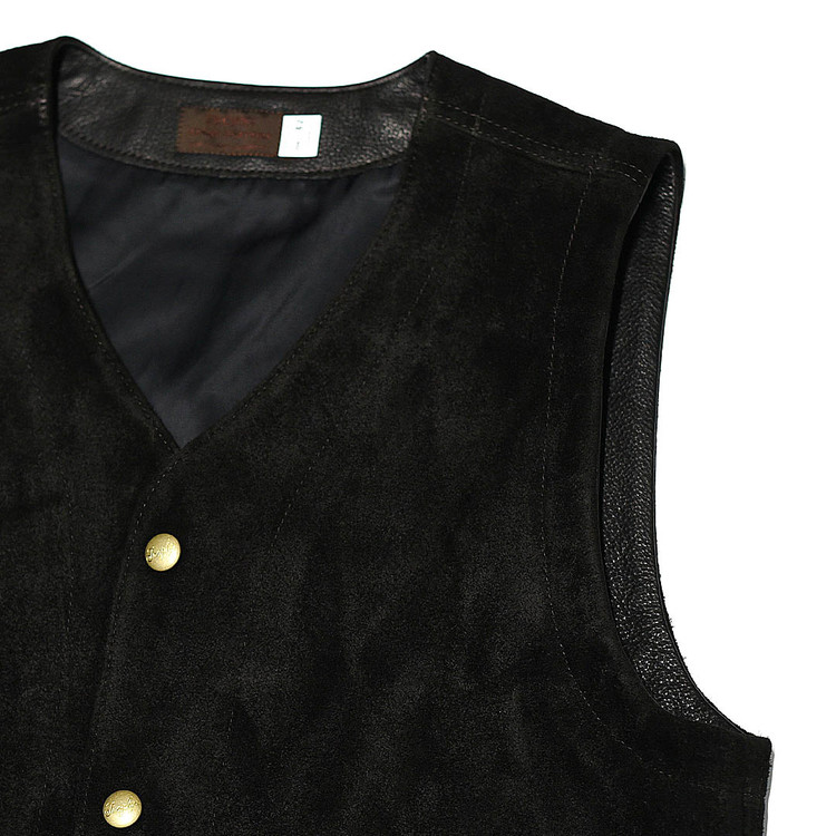 TR-YL07 ] Rancher Steerhide Vest [Rough Out] : Semi Basement