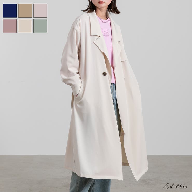 ビッグテーラートレンチコート ロングコート[品番：ADEW0000173]｜ad