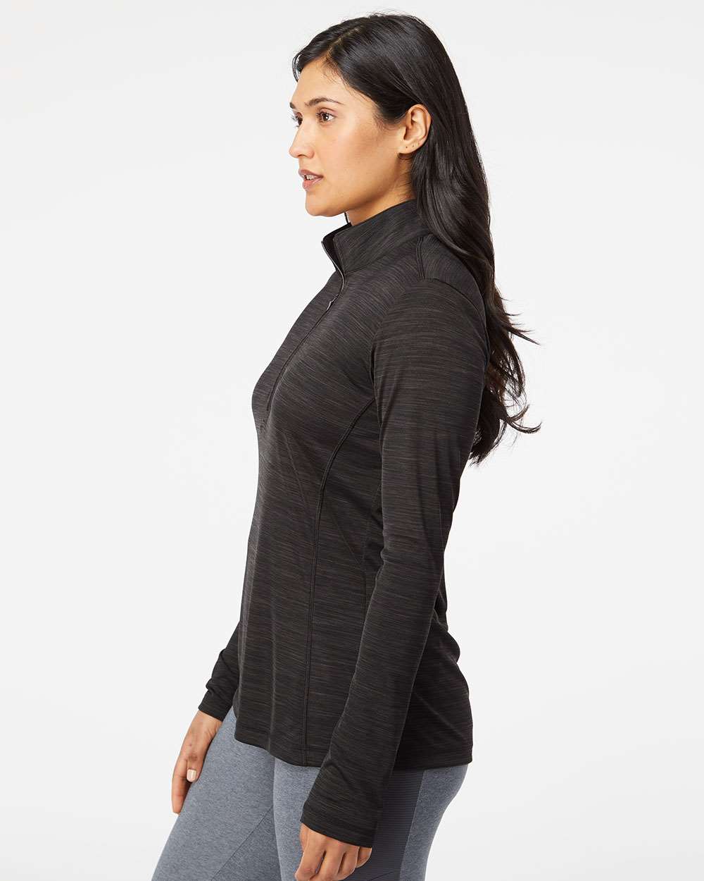 adidas A476 Women's Light Mélange 1/4-Zip Pullover | S&S