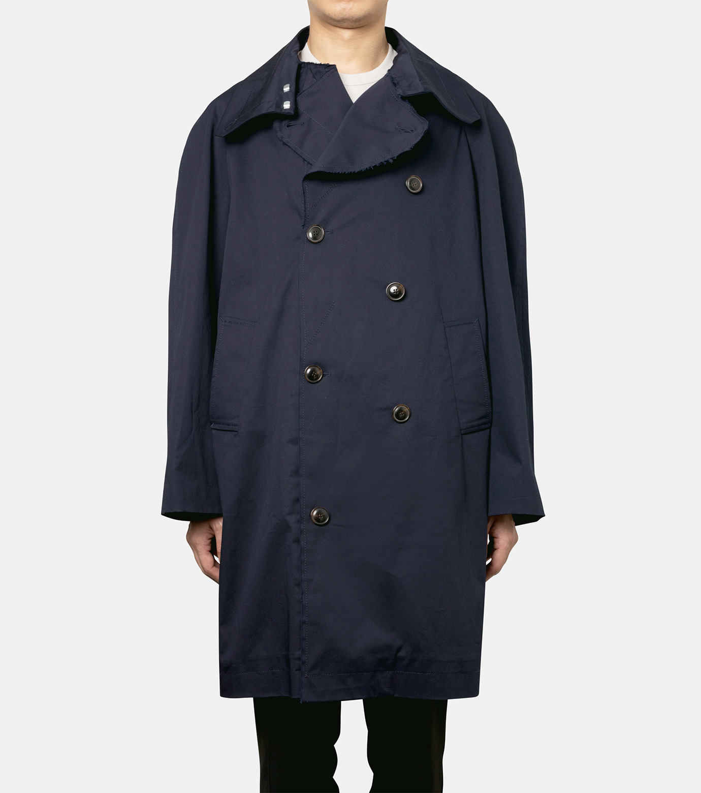 マリナ・イー - MARINA YEE | MY 2Gender Overcoat-Navy-2の通販
